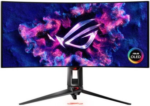 ASUS ROG Swift OLED PG34WCDM Gaming Monitor, 34" QHD OLED Display, 240Hz Refresh Rate, 0.03ms (GtG) Response Time, 800R Curvature, FreeSync Premium Pro, G-Sync Technology
