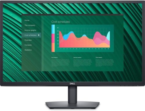 Dell E2722H 27" VA Monitor, Full HD (1080p) 1920 x 1080 @ 60 Hz Refresh Rate, 8ms Response Time, 16:9 Aspect Ratio, 16.7 Million Colors, Anti-glare Screen Coating, VGA, DisplayPort 1.2, Black | E2723H