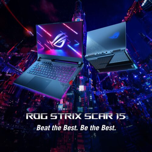 ROG Strix SCAR 17 G733QS-HG243T Gaming Laptop (Black) 8 Core AMD Ryzen9 5900HX CPU 3.3GHz, 64GB RAM, 2TB SSD, NVIDIA GeForce RTX 3080, 17.3-inch FHD 300Hz, 16GB GDDR6, Win10, Mech-Backlit-Eng-Arb-KB - MANRKD02065242C