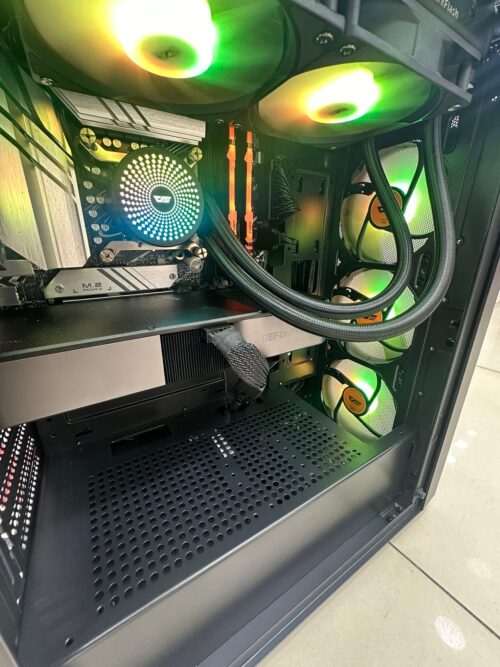 GAMING PC Intel(R) Core (TM)i7-processor 14 (14700f) Generation  16GB DDR4 3200MHz HYPERX  RAM  512 M2  SSD  1TB HDD RTX  3070 8GB GRAPHICS   ⁠750W POWER SUPPLY  ASUS B760m a-WiFi mother board  Dark flash LIQUID cooler  DARK FLASH DK260 air