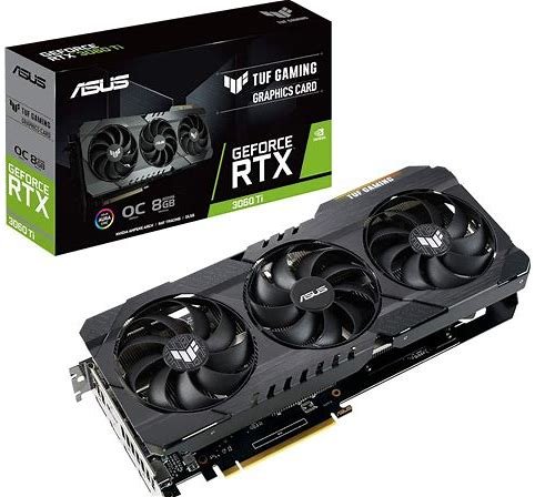 ASUS TUF Gaming NVIDIA Geforce RTX 3060 Ti OC Edition Graphics Card Pcie 4.0, 8GB GDDR6,USED