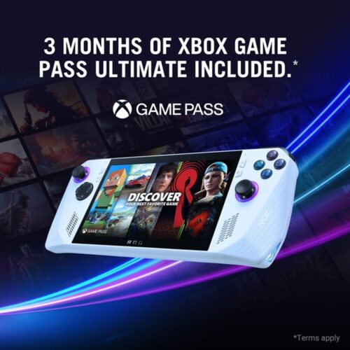 ROG Ally 7″ Gaming Handheld /AMD Z1 Extreme Processor(up to 4.9Ghz boost) /16GB RAM/512GB SSD/FHD(1920×1080)120Hz/Windows11 Home /White