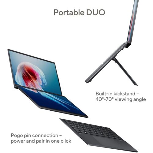 Asus Zenbook Duo OLED (2023) Ultrabook – 1st Series Intel Core Ultra 9-185H  14inch 3K OLED  1TB SSD  32GB RAM Shared Intel Arc Graphics / Windows 11PRO USED