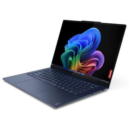 Lenovo Yoga Slim 7 14Q8X9 (2024) Copilot+ PC – Snapdragon X Elite X1E-78-100 / 14inch / 1TB SSD / 32GB RAM / Shared Graphics / Windows 11 Home / English & Arabic Keyboard / Cosmic Blue / Middle East Version – [83ED003CAX] - PF55EV3W