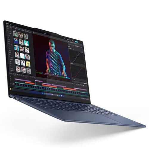 Lenovo Yoga Slim 7 14Q8X9 (2024) Copilot+ PC – Snapdragon X Elite X1E-78-100 / 14inch / 1TB SSD / 32GB RAM / Shared Graphics / Windows 11 Home / English & Arabic Keyboard / Cosmic Blue / Middle East Version – [83ED003CAX] - PF55EV3W