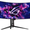 ASUS ROG Swift OLED PG34WCDM Gaming Monitor, 34" QHD OLED Display, 240Hz Refresh Rate, 0.03ms (GtG) Response Time, 800R Curvature, FreeSync Premium Pro, G-Sync Technology