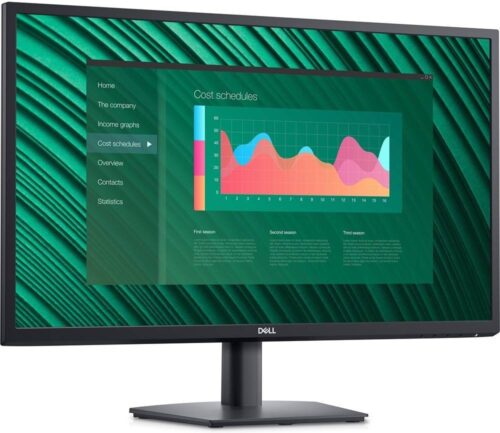 Dell E2722H 27" VA Monitor, Full HD (1080p) 1920 x 1080 @ 60 Hz Refresh Rate, 8ms Response Time, 16:9 Aspect Ratio, 16.7 Million Colors, Anti-glare Screen Coating, VGA, DisplayPort 1.2, Black | E2723H